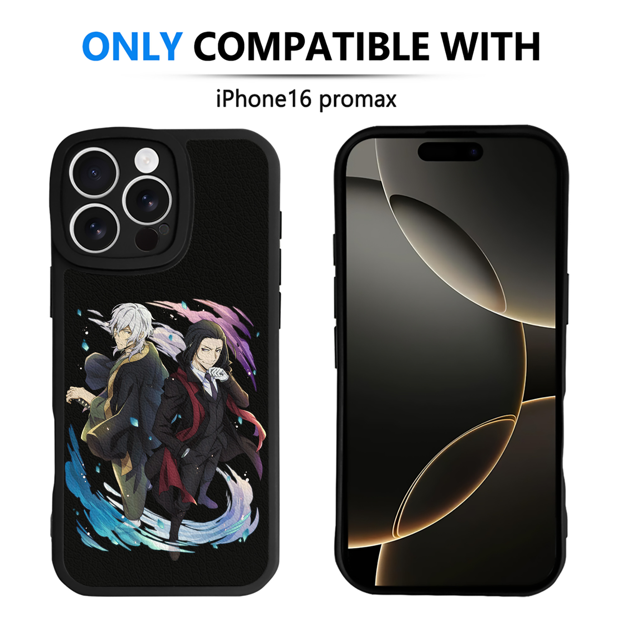 （画像用） 文豪ストレイドッグス Bungo Stray Dogs 【iPhone 16シリーズ対応】シリコンスマホケース（レザー調） 材質：シリコン